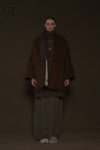 Mutedance 24 Autumn and Winter Scarf Buttoned Jacket Series MD-MD24FW07-BROWN